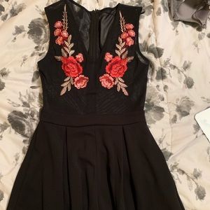 Black. sheer top romper!!